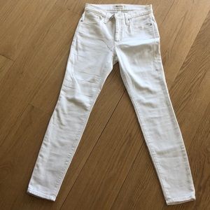 White madewell skinny jeans